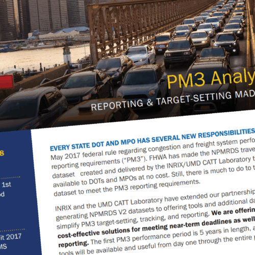 INRIX PM3 Analytics Tools Brochure