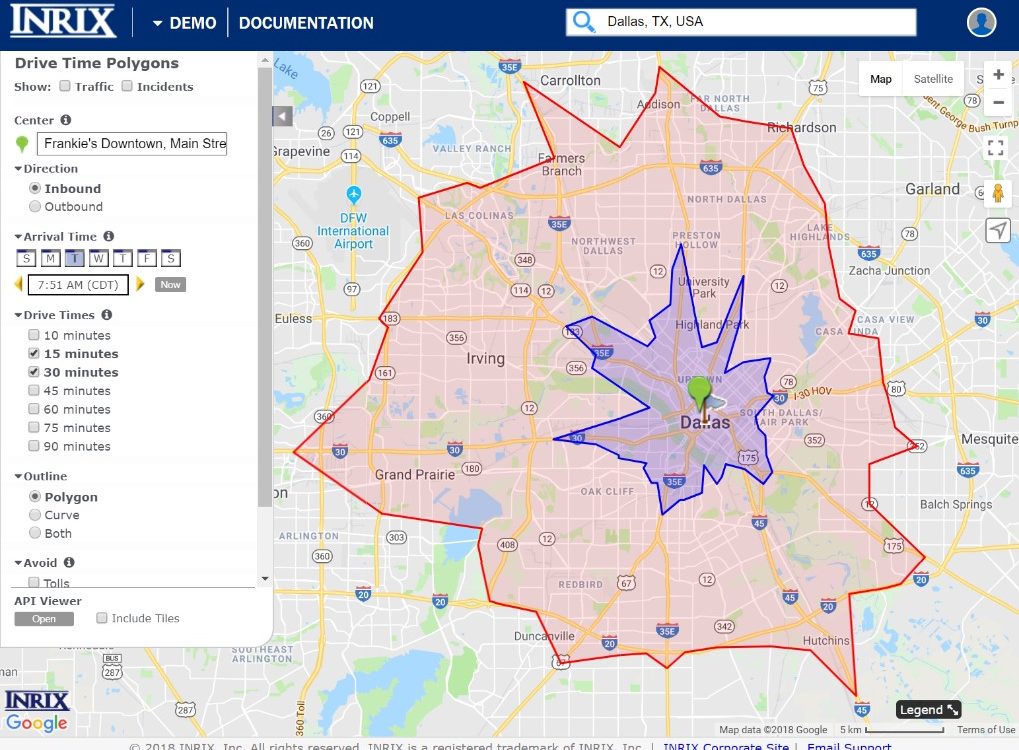 Drive Time Maps Software | Drive Time by INRIX