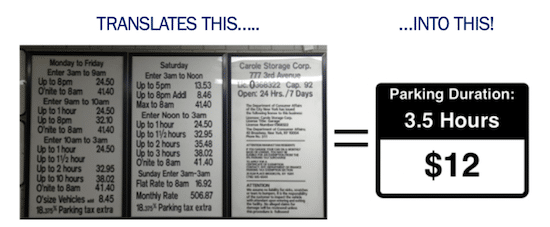 Rate Calculator Translates Parking Signs