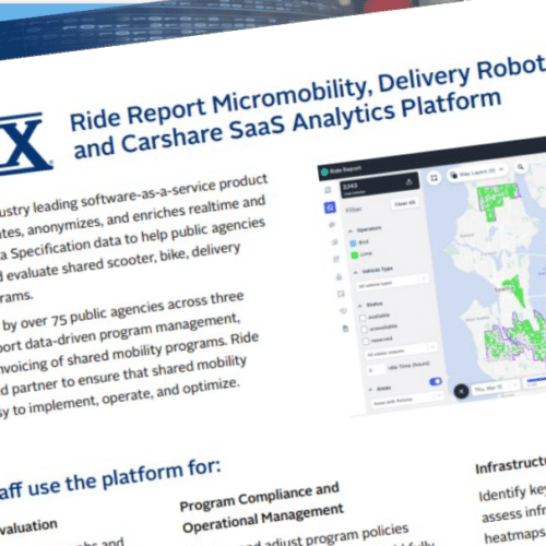 Ride Report Micromobility, Delivery Robot, and Carshare SaaS Analytics Platform